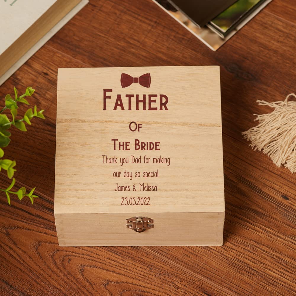Personalised Wedding Father Of The Bride Keepsake Gift Box - ukgiftstoreonline