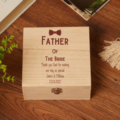Personalised Wedding Father Of The Bride Keepsake Gift Box - ukgiftstoreonline
