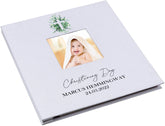 Personalised Large Christening Day Photo Album Linen Self Hardcover