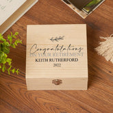Personalised Retirement Keepsake Memory Box Gift