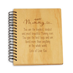 Personalised Mummy Sentiment Wooden Photo Album Engraved Gift