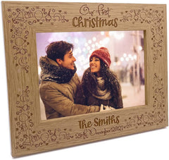 Personalised Our First Christmas Photo Frame gift