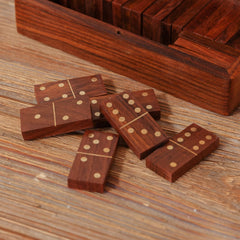 Personalised Luxury Dominos Gift Box - Dominos set - wooden dominos, add his name , keepsake Keeepsake box ukgiftstoreonline
