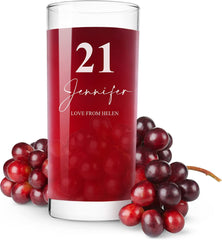 Engraved Personalised 21st Birthday Highball Glass Gift Boxed
