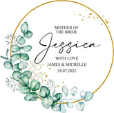 ukgiftstoreonline Personalised Mother Of The Bride Wooden Box Gift With Wreath Design