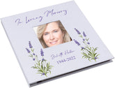 Personalised Large In Loving Memory Photo Album Linen Hardcover Lavender