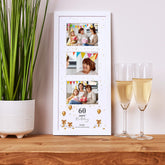 Personalised 60th Birthday Triple Photo Frame Keepsake With Presents