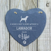 ukgiftstoreonline Personalised A House Is Not A Home Without A Dog Slate Heart Plaque Personalised Heart Gifts ukgiftstoreonline