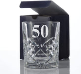 Engraved Personalised 50th Birthday Crystal Cut Whiskey Glass Personalised Whiskey Glass ukgiftstoreonline