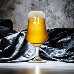 ukgiftstoreonline Personalised Birthday Craft Beer Glass Gift for Him 18th, 21st, 30th, 40th, 50th, 60th, 70th, 80th