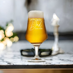 ukgiftstoreonline Personalised Best Dad Craft Beer Glass Gift for Any Occasion
