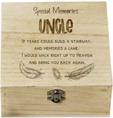 ukgiftstoreonline Uncle In Loving Memory Engraved Wooden Keepsake Box Gift