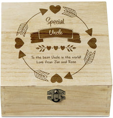 ukgiftstoreonline Personalised Special Uncle Keepsake Memory Gift Box