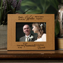 Personalised Father Of The Bride Photo Frame Gift Landscape  - ukgiftstoreonline