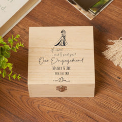 Personalised Engagement Keepsake Memory Box Gift