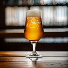 ukgiftstoreonline Personalised Best Daddy Craft Beer Glass Gift for Any Occasion