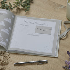 ukgiftstoreonline Personalised Beautiful Baby Girl Memory Record Memory Book With elephants Record Book ukgiftstoreonline