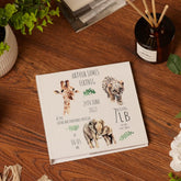 Personalised Safari Animal New Baby Photo Album