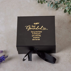 ukgiftstoreonline Personalised Great Grandad Black Gift Box With Gold Leaf