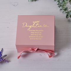 ukgiftstoreonline Personalised Daughter Pink Gift Box With Sentiment