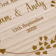 ukgiftstoreonline Personalised 1st Anniversary Wooden Engraved Memory Keepsake box