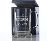 Personalised Retirement Beer Glass Tankard Gift Boxed