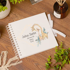 Personalised Baby Memories Scrapbook | Photo Album Giraffe Design