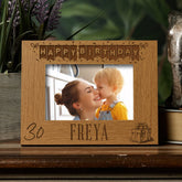 Personalised 30th Birthday Photo Frame Gift with Balloons Landscape