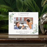 Personalised Engagement Photo Frame With Eucalyptus Leaves Photo Frame ukgiftstoreonline