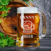 Personalised Any Name Pint Beer Tankard Glass Gift