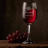 Personalised Fabulous Friend Wine Glass Gift with Sentiment
