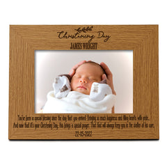 Personalised Christening Day Photo Picture Frame Landscape