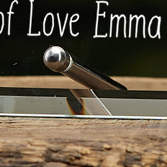 Personalised Wedding Day Glass Plaque Gift