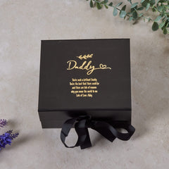 ukgiftstoreonline Personalised Daddy Black Gift Box With Gold Leaf