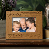 Personalised Grandad Photo Frame Gift with hugs and kisses