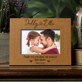 Personalised Best Daddy With Name Landscape Photo Frame Gift