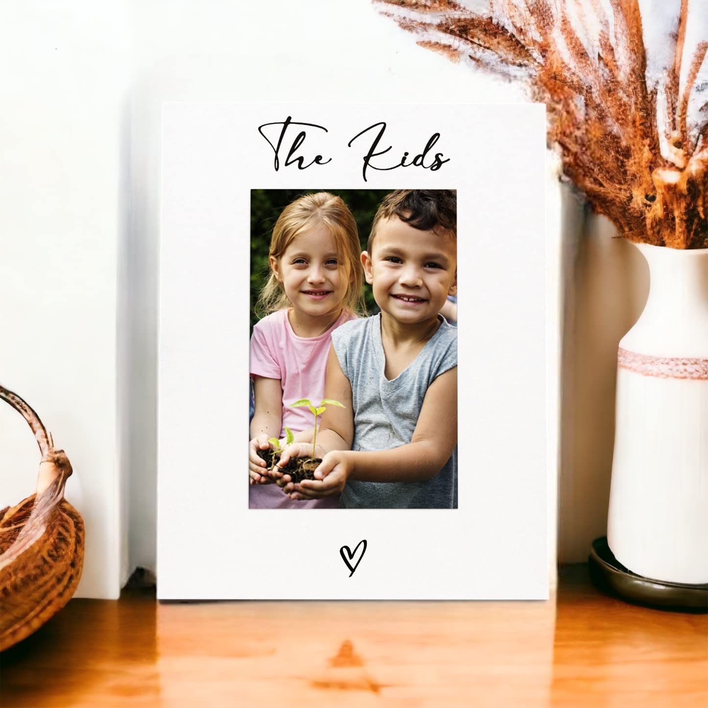 White 6x4 Portrait Picture Photo Frame The Kids Heart Photo Frame ukgiftstoreonline