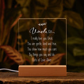 Personalised Uncle Sentiment LED Night Lamp Keepsake Gift