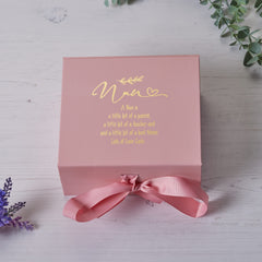 ukgiftstoreonline Personalised Nan Pink Gift Box With Sentiment