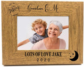 ukgiftstoreonline Personalised Grandma and Me Oak Wood Finish Photo Frame Gift
