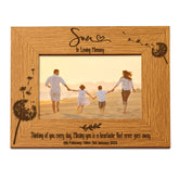 Son Remembrance Photo Frame Personalised Landscape With Dandelions