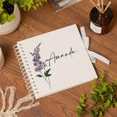 Personalised Birth Flower Birthday Guest Book, Photo Album, Scrapbook