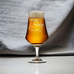 ukgiftstoreonline Personalised Best Daddy Craft Beer Glass Gift for Any Occasion