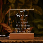 Personalised Nan Sentiment LED Night Lamp Keepsake