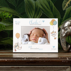 Personalised Baby Boy Photo Picture Frame With Birth Details
