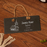 ukgiftstoreonline Personalised Baptism Slate Stone Plaque Gift