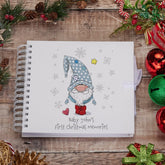 Personalised Baby Boy First Christmas Scrapbook Photo Album With Gnome