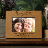 Personalised Best Nanny With Name Landscape Photo Frame Gift