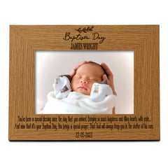 Personalised Baptism Day Photo Picture Frame Landscape