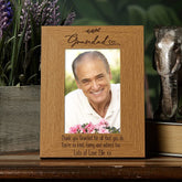Personalised Grandad Sentiment Wooden Portrait Photo Frame Gift